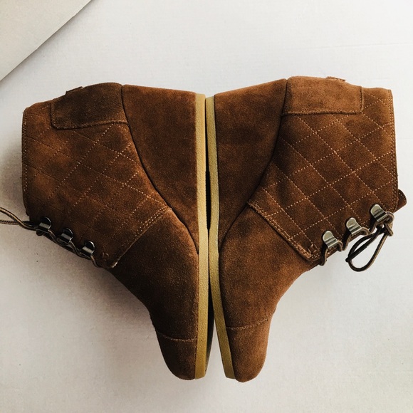 Toms Wedge boot Women’s Size 9 Brown Lined - Picture 10 of 12